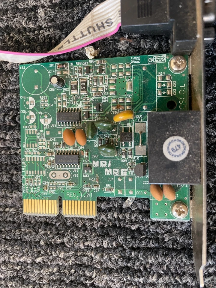 PCIe 56K Fax Modem MR/I MRG REV:01 w/ RJ11 Port Made in Taiwan Board Untested - Image 2 of 4