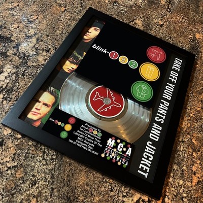 BLINK 182 Take Off Your Pants & Jacket Platinum Music Award Vinyl LP Record CD