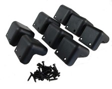 8 PACK PENN ELCOM C1178 Smooth Plastic Cabinet Corners w/ Mounting Screws
