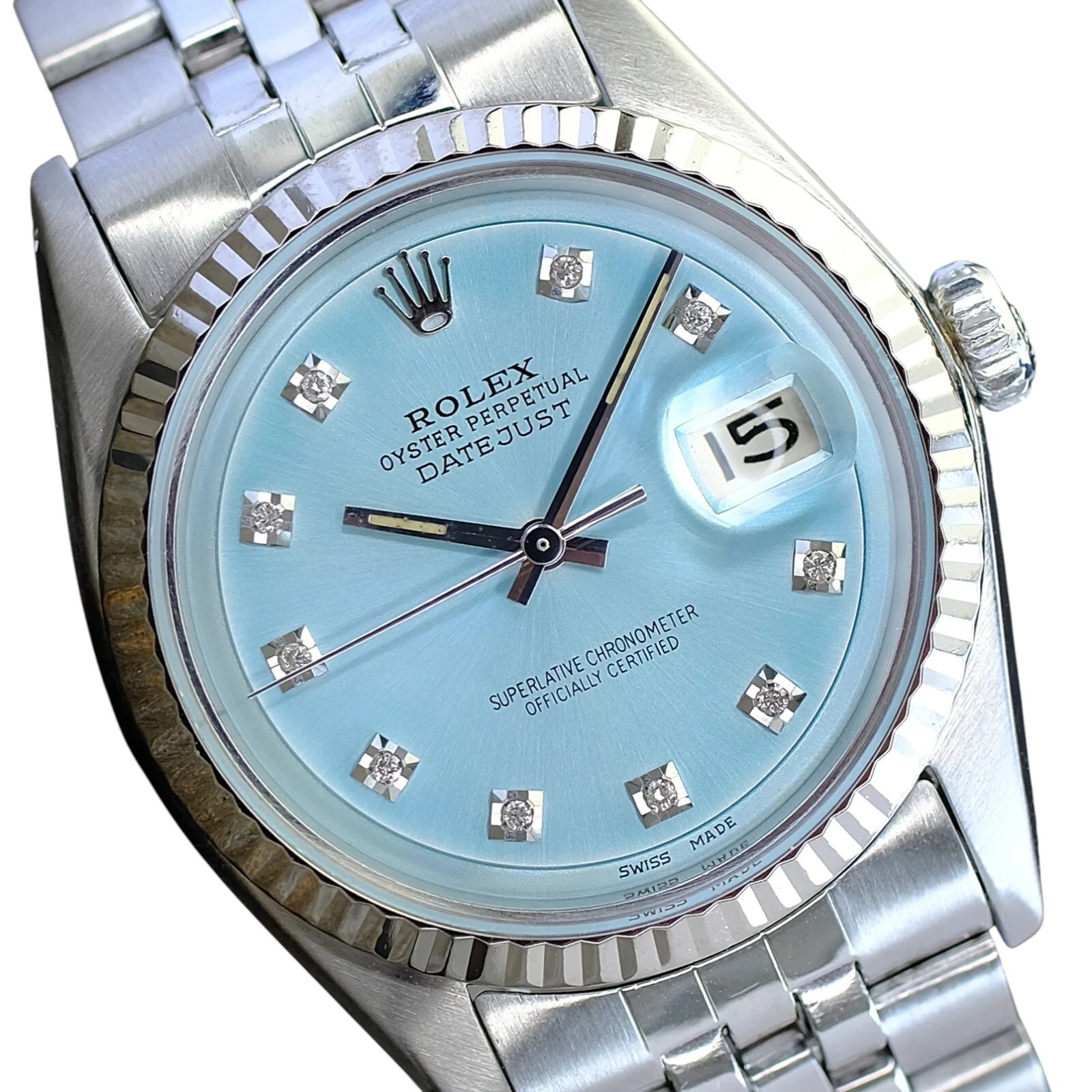 Rolex Datejust Steel Blue Fluted Bezel