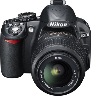 Nikon D D3100 14.2MP Digital SLR Camera - Black (Kit w/ AF-S DX VR
