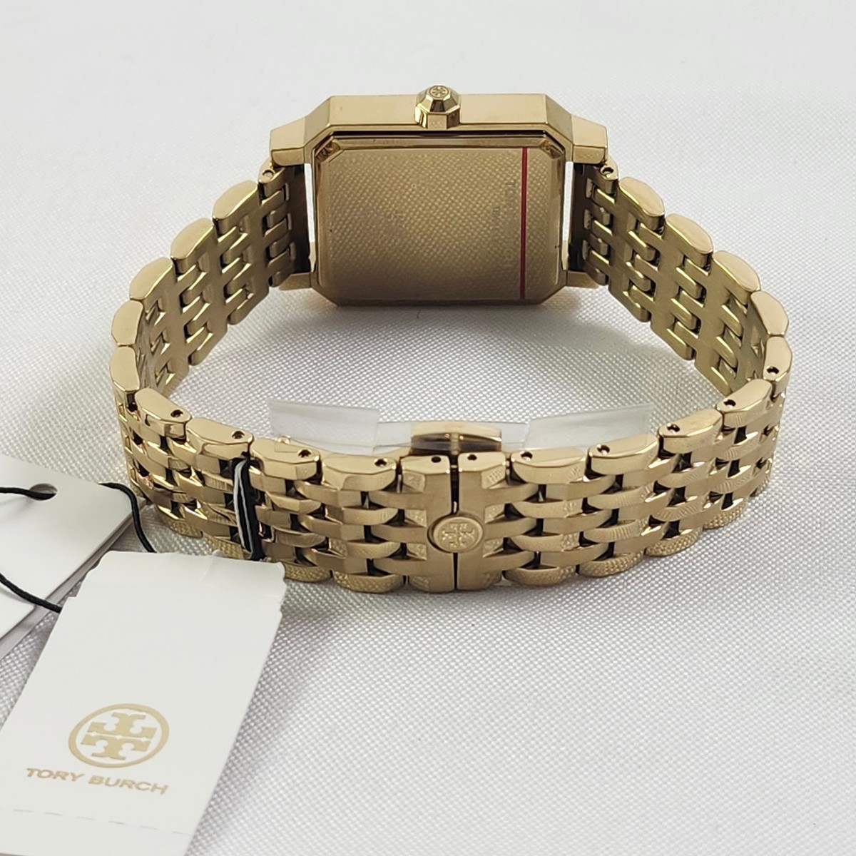 NEW Tory Burch Robinson Crystal Gold Tone Bracelet Watch TBW1513