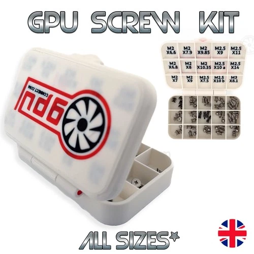 GPU Screws - Sprung Screws Set - Graphics Card Retention Clip *All Sizes*