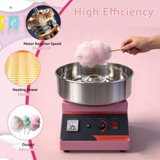 2026 Pink Electric Sugar Cotton Candy Machine Snack Machines Floss Cotton Candy