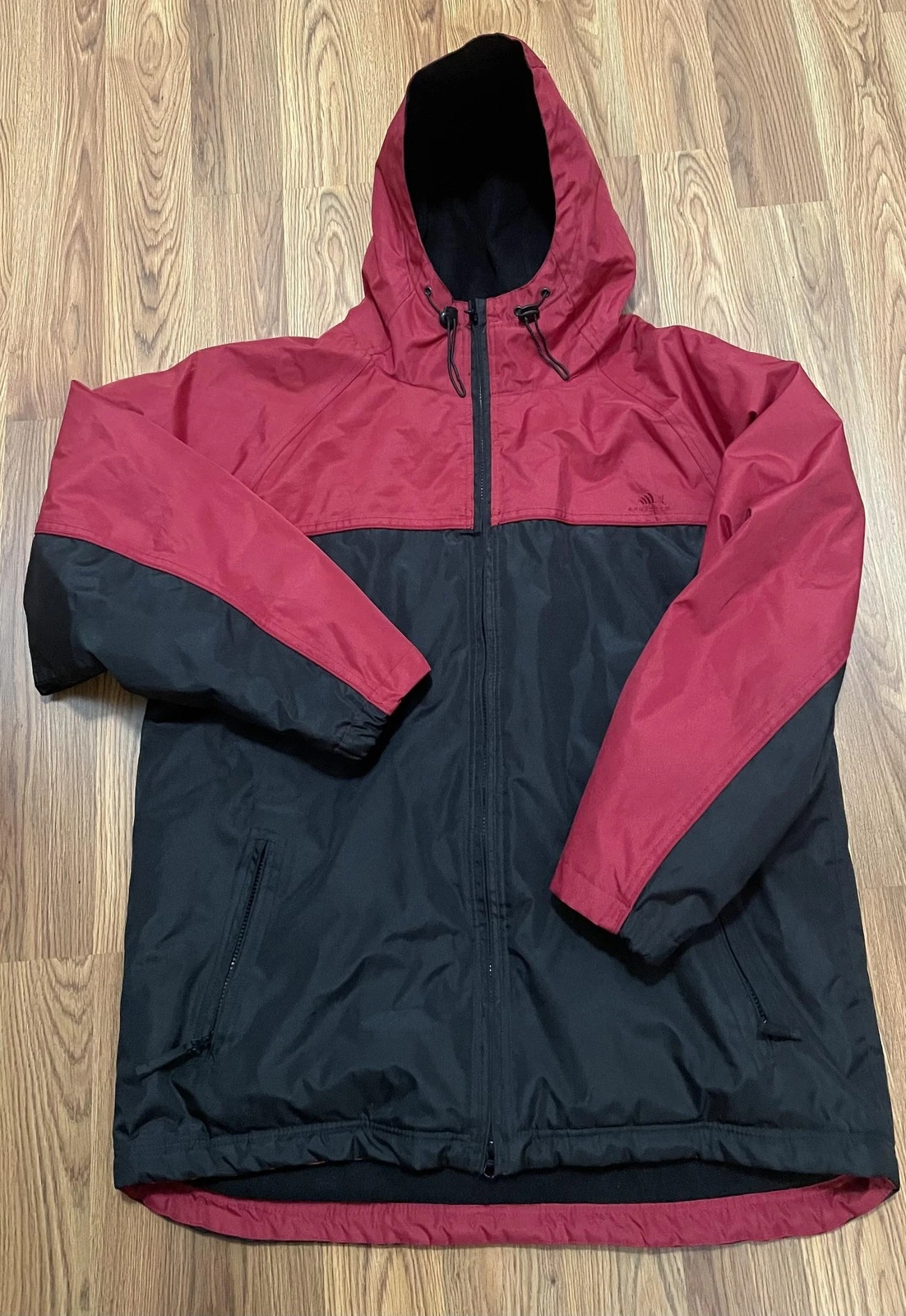 Armadillo Hooded Jacket Mens Large Fleece Lined Full Zip Water Resistant