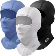 3 Pieces Balaclava Face Mask Breathable Sun Protection Black/Grey/Navy