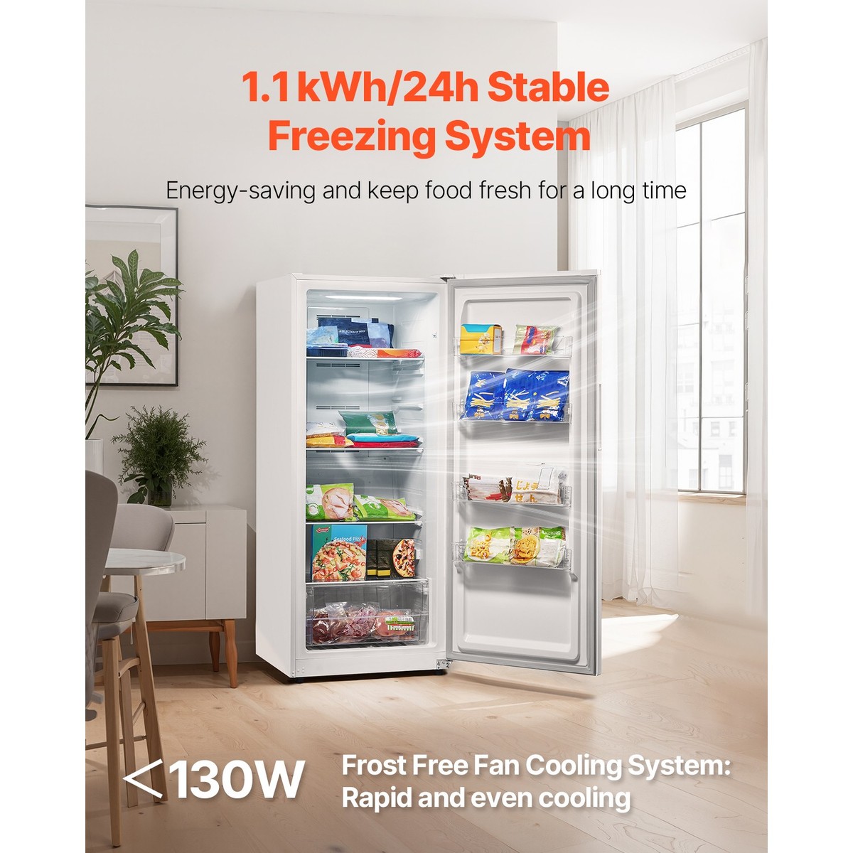 Convertible Freezer/Refrigerator 14 Cu.Ft Frost Free Upright
