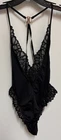 Savage X Fenty Black Bodysuit Teddy Lingerie Lace Small