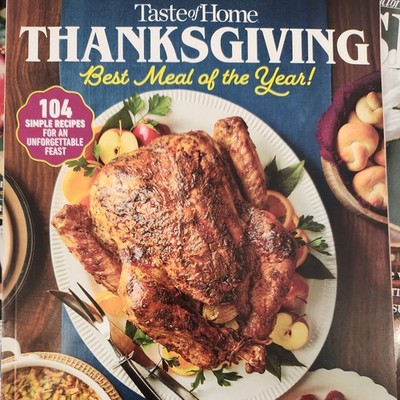 TASTE OF HOME THANKSGIVING 2025 fall delish food illustrated Cooks network 