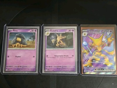   Alakazam Evolution Line PRISTINE Trio! Cosmos Holo Set + Full Art Alakazam EX