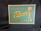 VINTAGE ALTES LAGER BEER SIGN TIVOLI BREWING DETROIT MICHIGAN HEAVY CARDBOARD