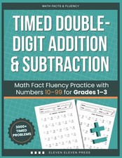 Timed Double-Digit Addition Subtraction: Math Fact Fluency Practice with Numbe