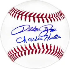 SALE! Pete Rose Signed MLB Baseball Cincinnati Reds "Charlie Hustle" Beckett Wit