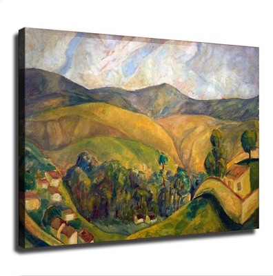 Landscape Landscape Art By Diego Rivera Poster Canvas Print Decor Art