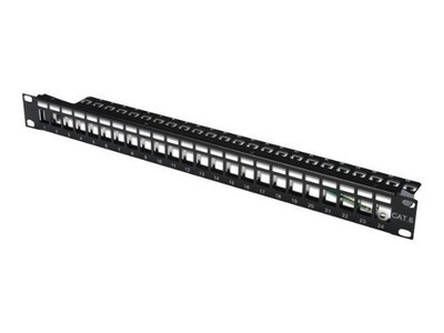 DIGITUS 24-Port Modular Patch Panel Rack Mount 1U Black 483 DN-91411