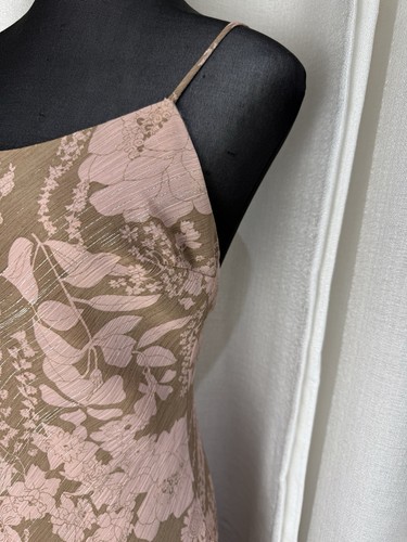 Mr K Champagne & Dusty Pink Chiffon Fully Lined Cocktail Formal Dress Size 10 - Picture 6 of 21