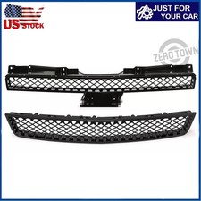 Black For Chevy Tahoe Suburban Avalanche 2007-2014 Front Upperlower Grille