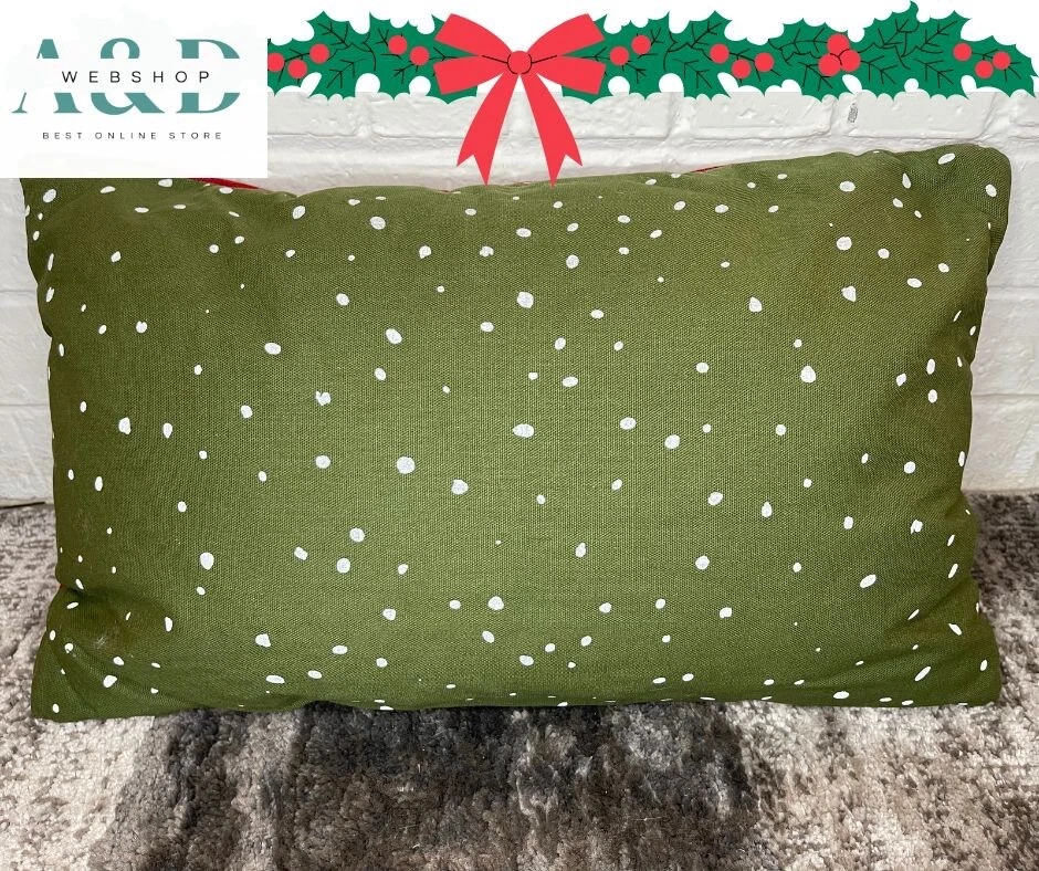 Umbral Cojín Decorativo Diseño Árbol de Navidad Rectangular 12" x 20" Foto 3 de 4