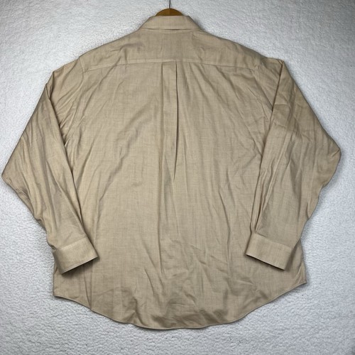 Vintage Brooks Brothers Button Down Dress Shirt Cashmere Blend XL/L Herringbone - Picture 5 of 13
