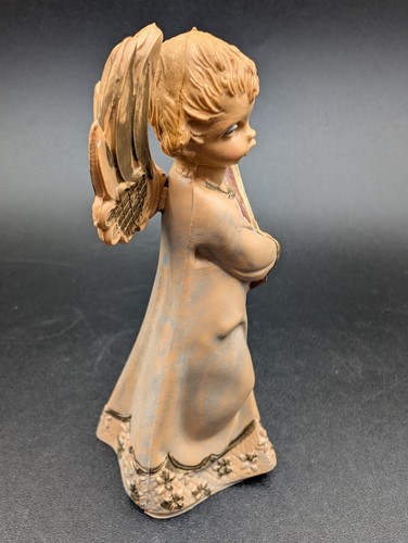 Vintage Depose Italy Fontanini 4.5" Angel Playing Lute #164 Spider Mark Figurine - Picture 5 of 9