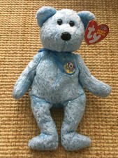 LIGHT BLUE DECADE the Bear  TY Beanie Baby   Brand New  Fast  1st Class Shipping