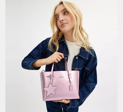 NWT Coach Mollie Tote Bag 25 CX253 pink Holiday Bag
