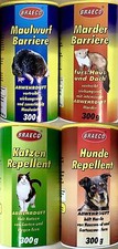 Abwehrmittel gegen Katzen Hunde Maulwurf Marder 100g/1,38€ Stopp Stop Falle KH