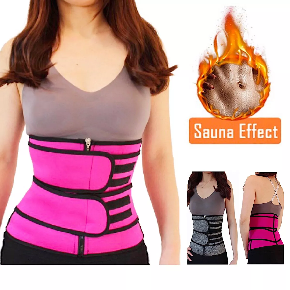 Women Waist Trainer Sauna Neoprene Sweat Belt Tummy Control Yoga Gym Body  new