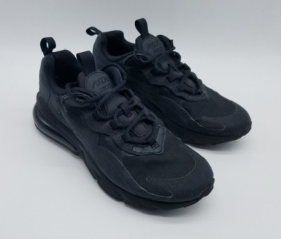 Nike Air Max 270 React (GS) Youth's Size 4Y Running Shoes Triple Black