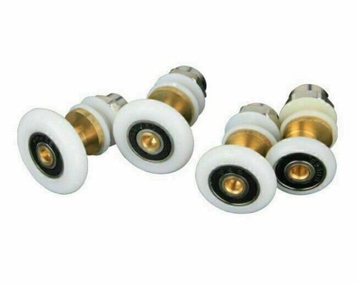 8 Roulettes Pour Porte De Douche, Roulettes Pour Cabine De Douche De 25 Mm, Roulettes Pour Paroi De Douche 4 Superieures 4 Inferieures 94380081