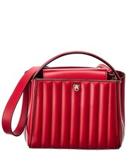 Valextra Brera Medium Top Handle Leather Satchel Women's Pink