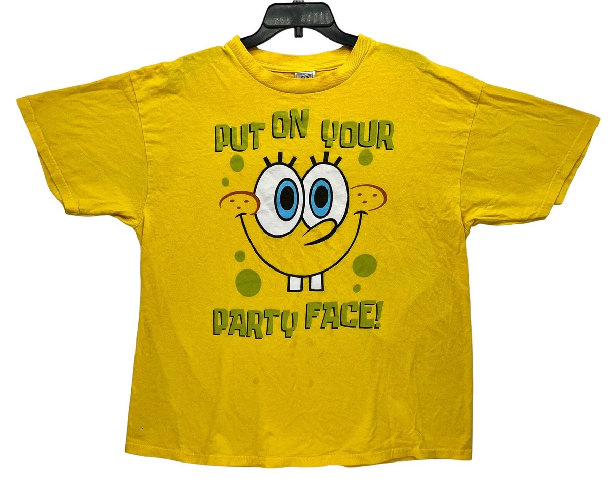 90s LLICA × スポンジボブ NICKELODEON バンドT Vintage 90s Spongebob T Shirt All Over Print Cartoon Nickelodeon