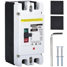 DC AC Main Circuit Breaker Battery Disconnect Switch 160Amp~400Amp 1 Pole 2 Pole