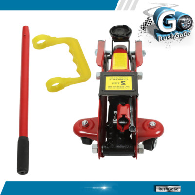 Hydraulic Floor Jack Trolley Low Profile Car Quick Lifting 2 Ton Red