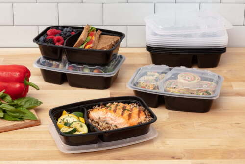 Rectangular Container with Clear Lid Reusable Freezer Safe Food Storage Jars New