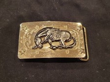 Vintage Original Silvertone Belt Buckle with Bucking Bronco Horse