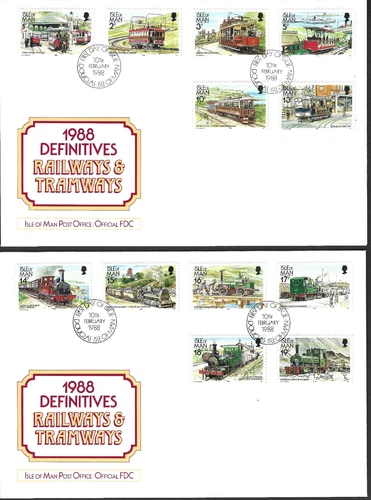 1988-92 Isle of Man Manx Railways and Tramways First Day Cover