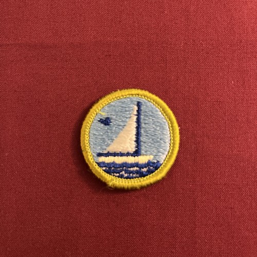 Vintage Boy Scout Small Boat Sailing Merit Badge 1970’s Plastic Back BSPD7 eBay