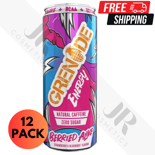 Grenade Energy Drink BERRIED ALIVE Flavour BCAAs + Vitamins 12 x