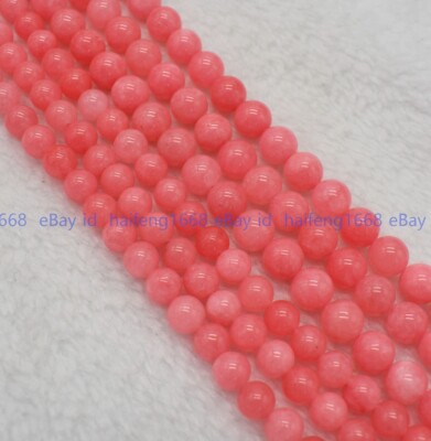 Wunderbar 6/8/10mm Natürlich Rosa Rhodochrosit Edelstein Rund Lose Perlen 38cm