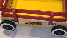 Radio Flyer Vintage Wood Wagon with Side Rails 19  12     USA Hardly Used