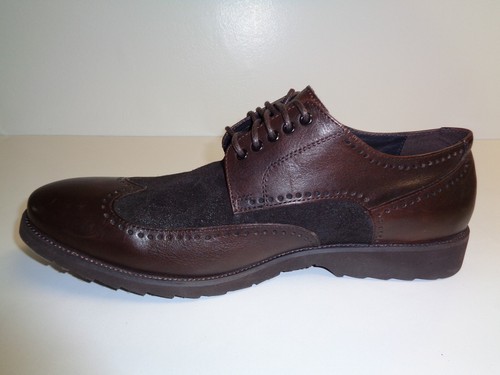 Kenneth Cole Size 11 M KNOB OUT Brown Leather Wingtip Oxfords New Mens Shoes - Picture 4 of 12