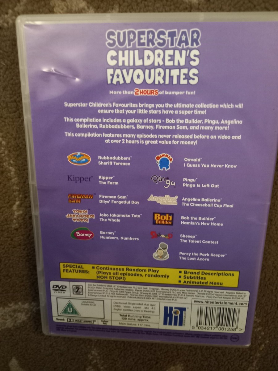 SUPERSTAR CHILDREN'S FAVOURITES DVD RUBBADUBBERS KIPPER YOKO
