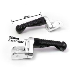 FOR APRILIA RSV 1000 R FACTORY 06-08 BLACK MPRO 25MM LOWER FRONT FOOT PEGS