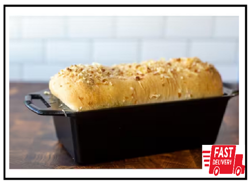Lodge Cast Iron Bread Loaf Pan Rectangle Bakeware Baking Broiler Durable Black - Picture 2 of 3