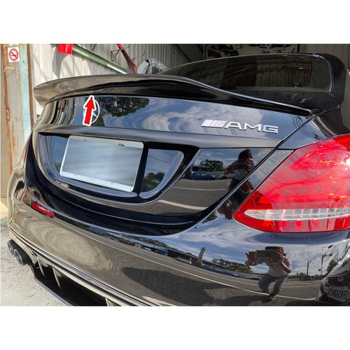 Carbon Fiber Fit For Mercedes Benz C200 W205 P TYPE HIGH KICKS TRUNK SPOILER - Picture 2 of 10