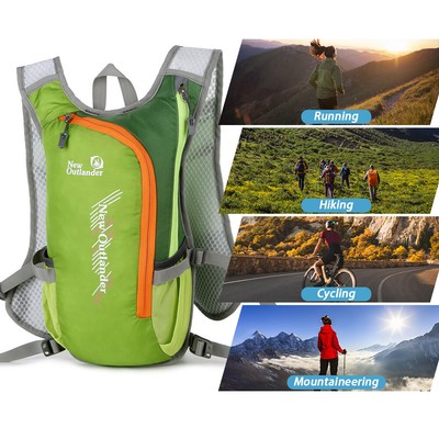 Breathable Hydration Backpack Nylon Reflective Water Bladder Backpack For Hiking