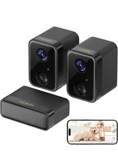 Wireless Outdoor Security 2.4G WiFi Camera 1080P Waterproof 2-Way Talk 64GB