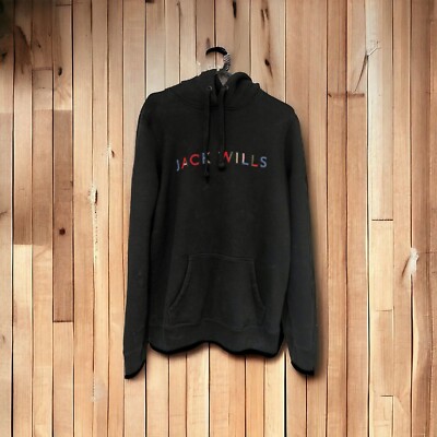 Women's Jack Wills Pullover Hoodie, Black, Size UK