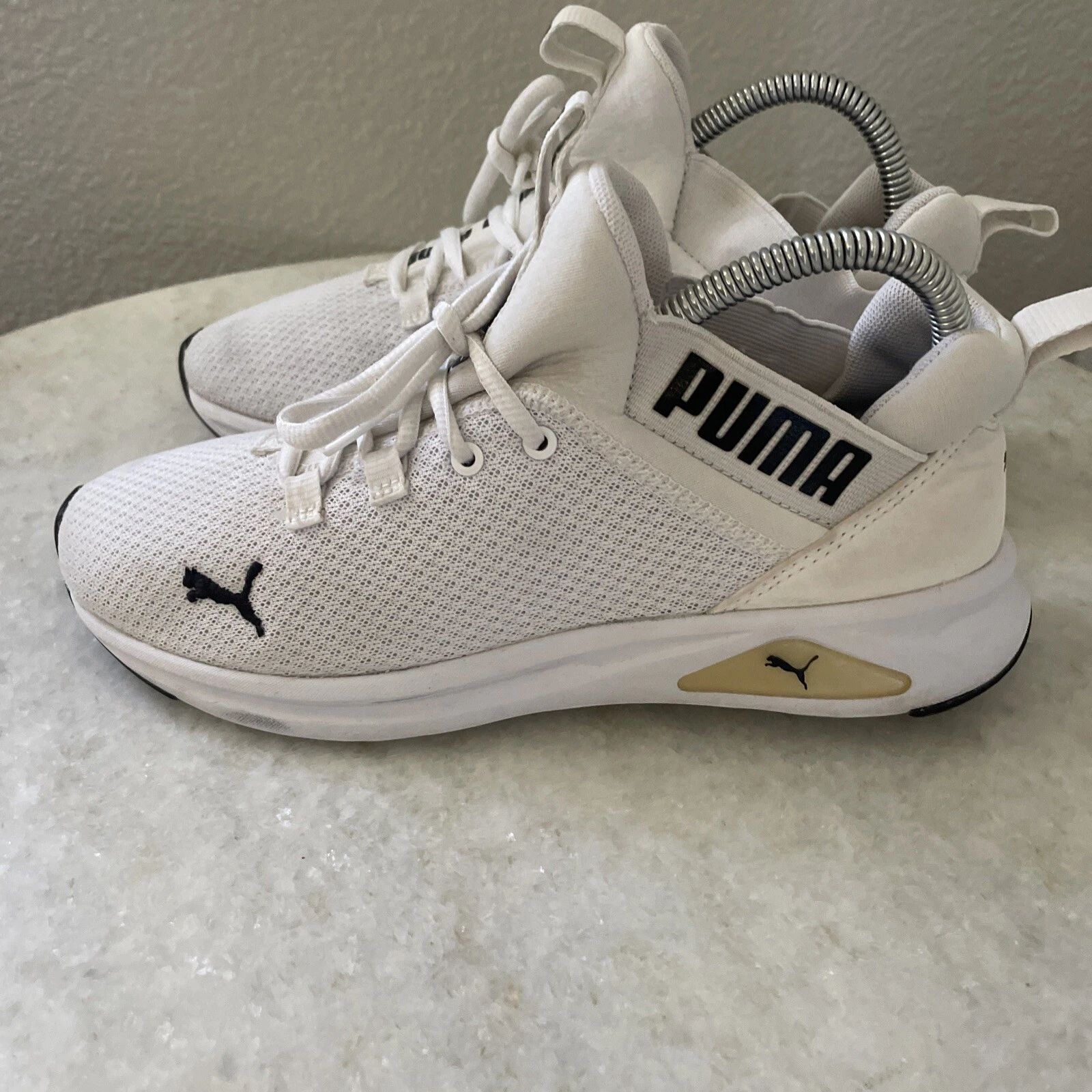 Scarpe da ginnastica Puma Soft MESH slip on donna 8 nere bianche sneakers corsa passeggio